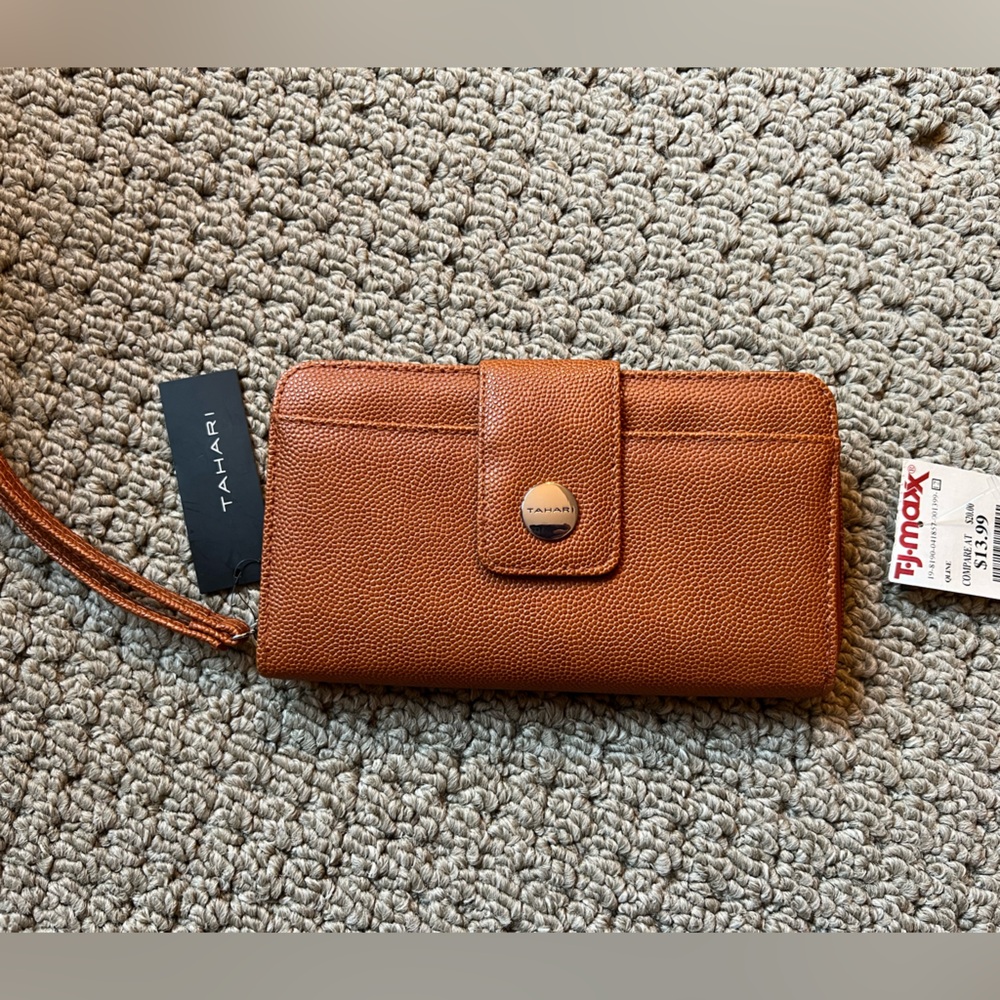 Tahari Brown Wristlet Wallet